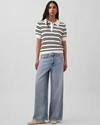 Striped Cotton Knit Polo
