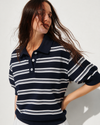 Striped Cotton Knit Polo