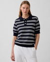Striped Cotton Knit Polo