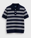 Striped Cotton Knit Polo