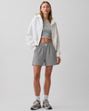 Cotton Terry Wide-Leg Short