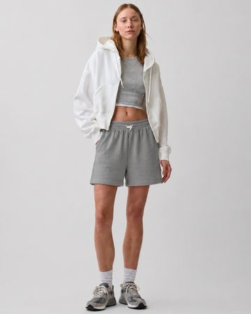 Cotton Terry Wide-Leg Short