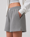 Cotton Terry Wide-Leg Short