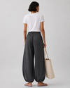 Linen Cotton Barrel Leg Pants