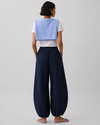 Linen Cotton Barrel Leg Pants