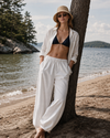Linen Cotton Barrel Leg Pants
