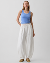 Linen Cotton Barrel Leg Pants