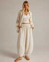 Linen Barrel Leg Pants