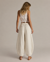 Linen Barrel Leg Pants